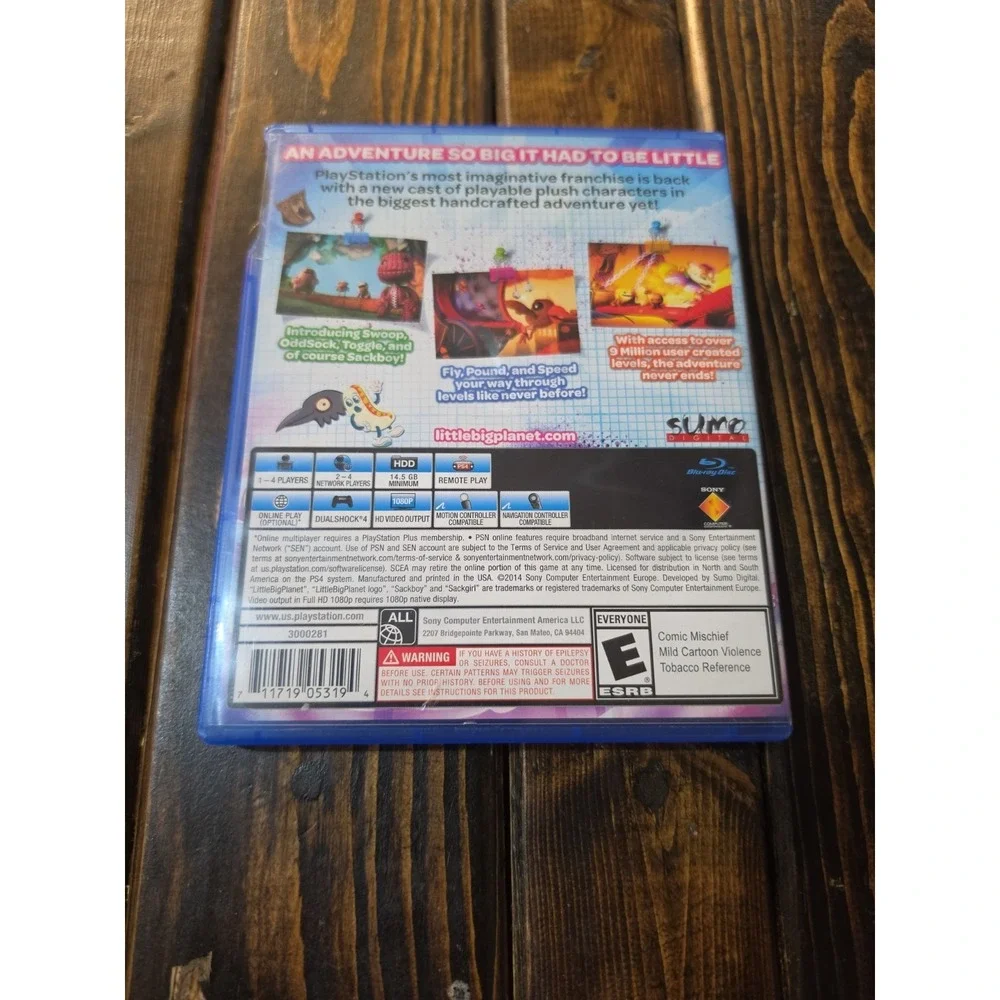 Little Big Planet 3 PS4 Playstation 4 Case and Disk